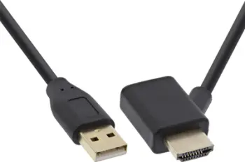 Adapter USB InLine 17600I, USB në HDMI, 0.5m, i zi