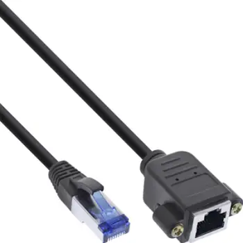 Kabllo rrjeti InLine Patch, Cat.6A, S/FTP, 1m, e zezë