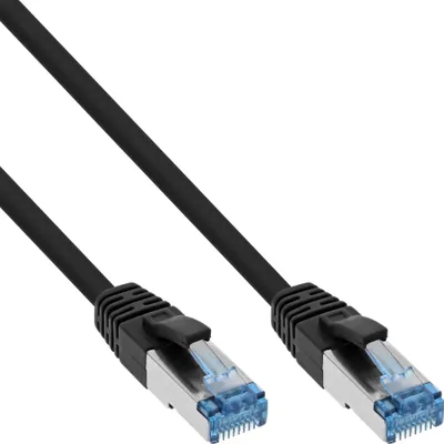 Kabllo rrjeti InLine Patch Cable Cat.6A, S/FTP, 2m, paketim 40 copë, e zezë - 1