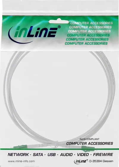 Kabllo optik InLine Fiber Simplex, LC/APC në LC/APC, OS2 9/125µm, 2m - 2
