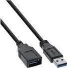 Kabllo USB InLine 35665, USB A në USB A, 5 m, e zezë