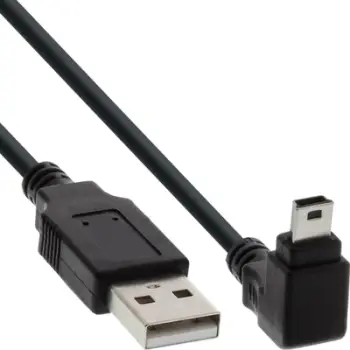 Kabllo USB InLine USB A në mini USB, 0.3 m, USB 2.0, e zezë