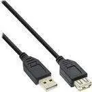 Kabllo USB InLine 34615S, USB A në USB A, 1.5 m, e zezë