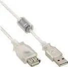 Kabllo USB InLine 34617Q, USB A në USB A, 1.8 m, transparente - 1