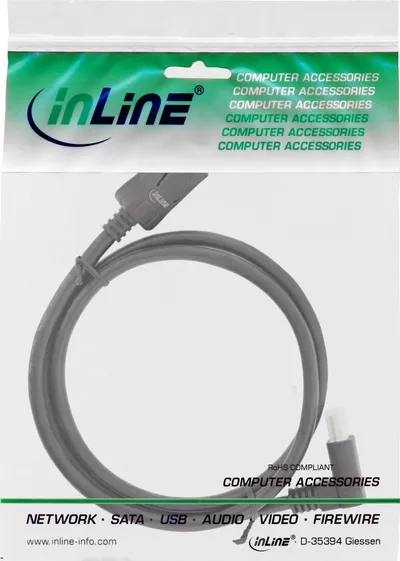 Kabllo DisplayPort InLine 17153O, 3m, 8K, i zi - 2