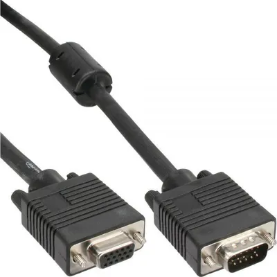 Kabllo InLine, D-Sub (VGA) - D-Sub (VGA), 1m, e zezë - 1