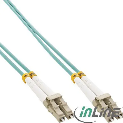 Kabllo optike InLine, 2 x LC, 5 m, e kaltër - 1