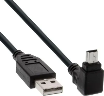 Kabllo InLine (34103), USB A - Mini USB-A, 0.3m, e zezë - 1