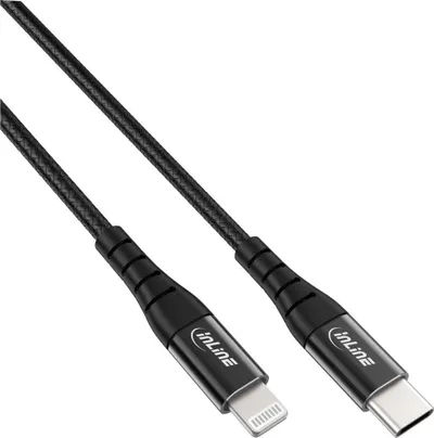 Kabllo USB InLine USB C në Lightning, 1 m, i zi - 1