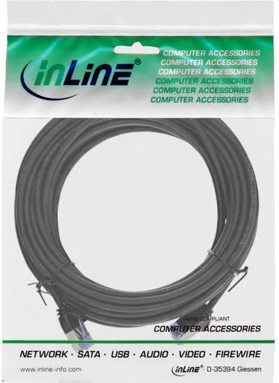 Kabllo rrjeti InLine 71900S 10m Cat6a U / FTP (STP) (71900S), e zezë - 2