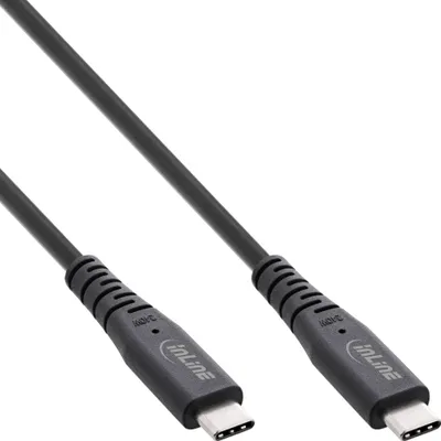 Kabllo USB InLine USB4 USB C në USB C, 1 m, i zi - 1