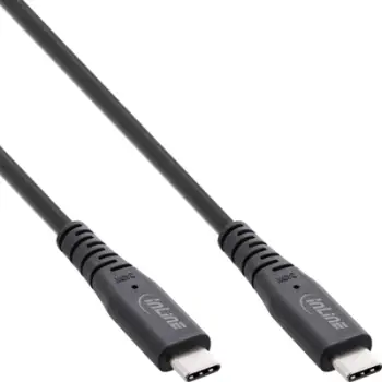 Kabllo USB InLine USB4 USB C në USB C, 1 m, i zi