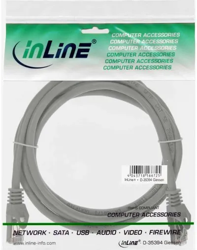 Kabllo InLine Patchcord SF / UTP Cat.5e (72575), 7.5 m, e hirtë - 2