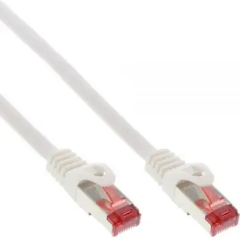 Kabllo rrjeti InLine S / FTP, PiMF, Cat.6, 250MHz, PVC, CCA, 1m (76111W), e bardhë