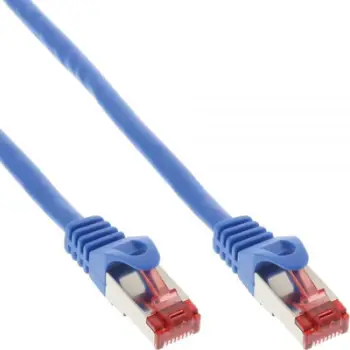Kabllo InLine Patchcord S / FTP (76433B), PiMF, Cat.6, 250MHz, PVC, 0.3m, e kaltër