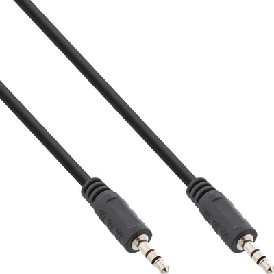 Kabllo InLine, 3.5mm, 1.2m, e zezë - 1