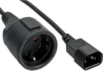 Kabllo rryme InLine C14 - Prizë Gjermane Tip F, 1m, e zezë
