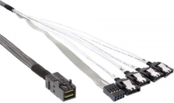 Kabllo InLine SFF 8643 - SATA x4, 1m, e hirtë
