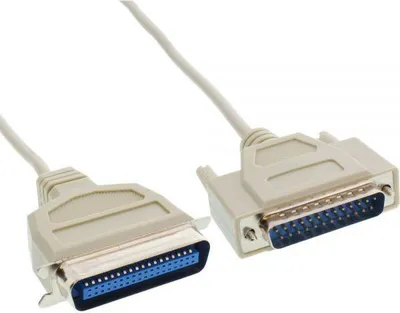 Kabllo InLine 25 Pin D-Sub - 36 Pin 11442, 2 m, e hirtë - 1