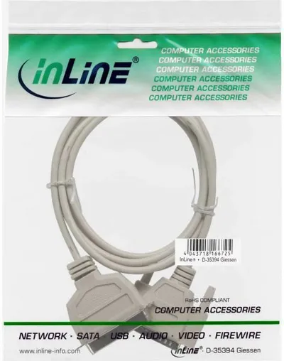 Kabllo InLine 25 Pin D-Sub - 36 Pin 11442, 2 m, e hirtë - 2