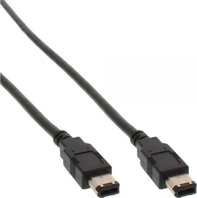 Kabllo InLine FireWire 400 1394, 10 m, e zezë - 1