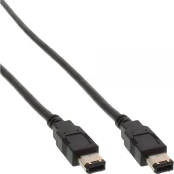 Kabllo InLine FireWire 400 1394, 10 m, e zezë