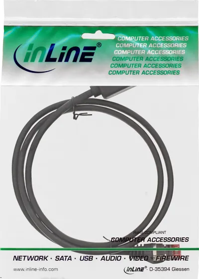 Kabllo zgjatuese rrjeti InLine Cat.6, S/FTP, 0.5m, e zezë - 2