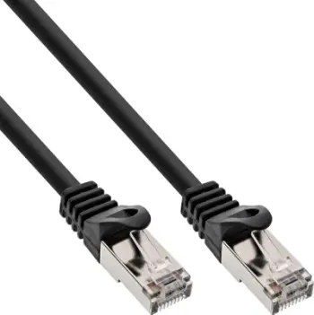 Kabllo rrjeti InLine Patch, Cat.5e SF/UTP, 3m, e zezë, paketim 30 copë