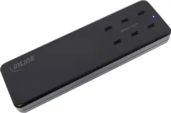Karikues multiport InLine, 6x USB Type C, PD 3.0 GaN, i zi
