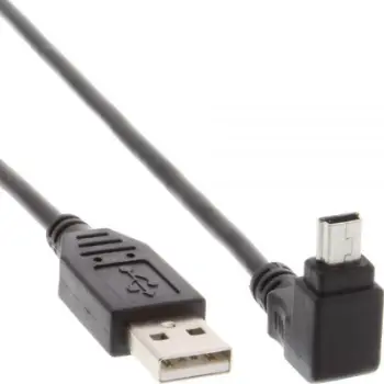 Kabllo USB InLine, USB-A në miniUSB, 1m, i zi