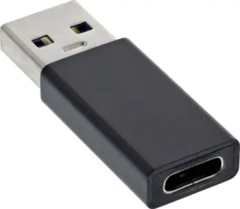 Adapter USB InLine 35810, USB C në USB A, USB 3.2 Gen 2, i zi