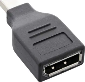 Adapter AV InLine 17196B, Mini DisplayPort në DisplayPort, 4K 60Hz, i zi