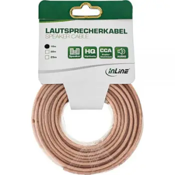 Kabllo për altoparlant InLine 98310T, 2x2.5mm2, CCA, 10m, transparente