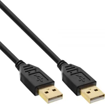 Kabllo InLine USB A - USB A (M/M), 1m, 34310S e zezë