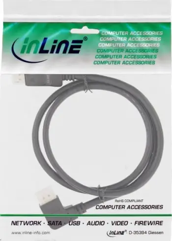 Kabllo DisplayPort InLine 17153L, 3m, 8K, e zezë