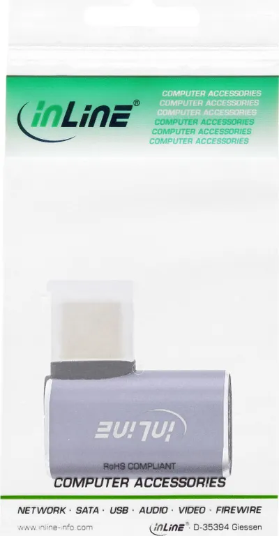 Adapter USB InLine 35900B, USB-C në USB-C, USB4, gri - 4