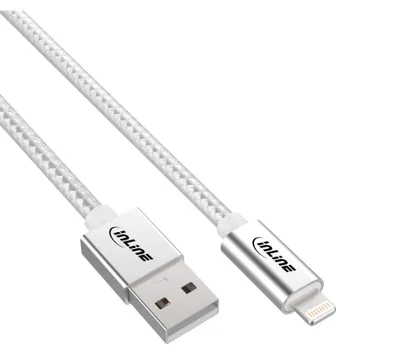 Kabllo USB InLine 31411A, USB A në Lightning, 1 m, e bardhë - 2