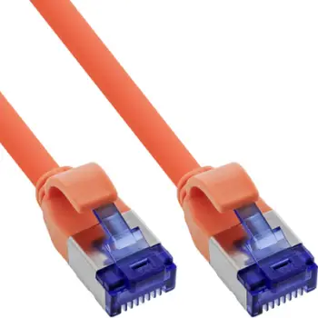 Kabllo rrjeti InLine Patch Cable Slim, Cat 6A S/FTP, 3m, portokalli