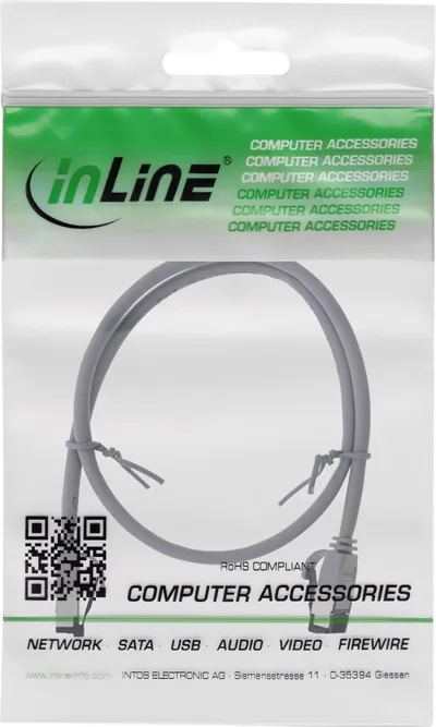 Kabllo rrjeti InLine Patch Cable Slim, Cat 8.1 UFTP, 1.5m, gri - 3