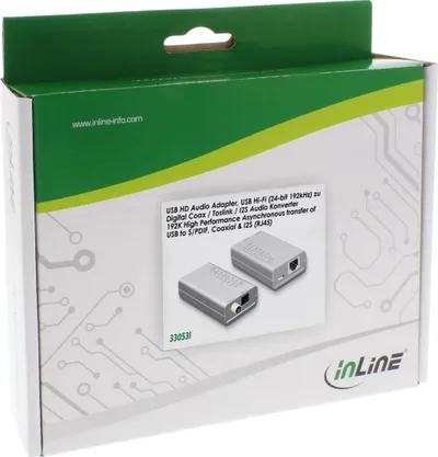 Përshtatës USB HD Audio InLine, i bardhë - 3