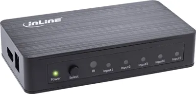Ndërprerës HDMI InLine, 5 porta, 4K 60Hz, i zi - 1