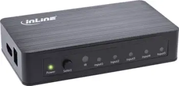 Ndërprerës HDMI InLine, 5 porta, 4K 60Hz, i zi