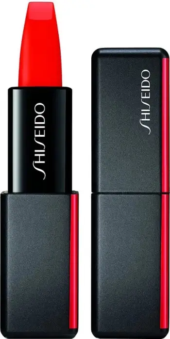 Buzëkuq mat Shiseido ModernMatte Powder Lipstick për femra 509 Flame, 4g