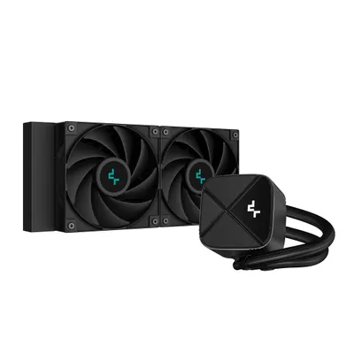 Ftohës me ujë Deepcool LS520S ZERO DARK, 240 mm, 3100 RPM, i zi - 1