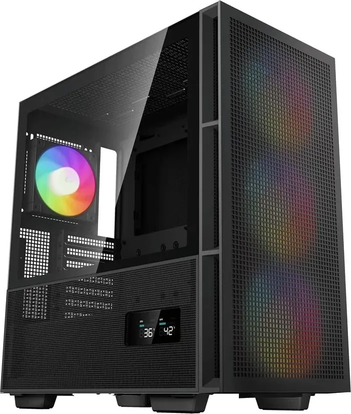 Kasë Deepcool CH560 Digital / MidT, e zezë - 1