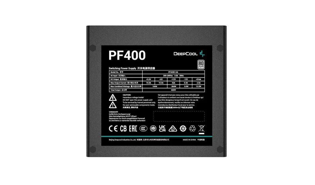 Burim energjie Deepcool PF400 R-PF400D-HA0B-EU , 400W - 3