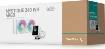 Ftohës uji DeepCool Mystique 240 WH ARGB, LCD, 2x12cm, i bardhë