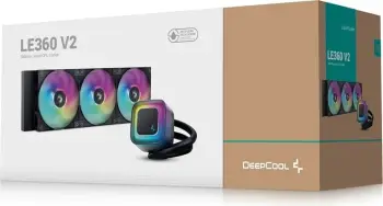 Kasë ftohëse me lëng DEEPCOOL LE360 V2, 3x12 cm, RGB, e zezë