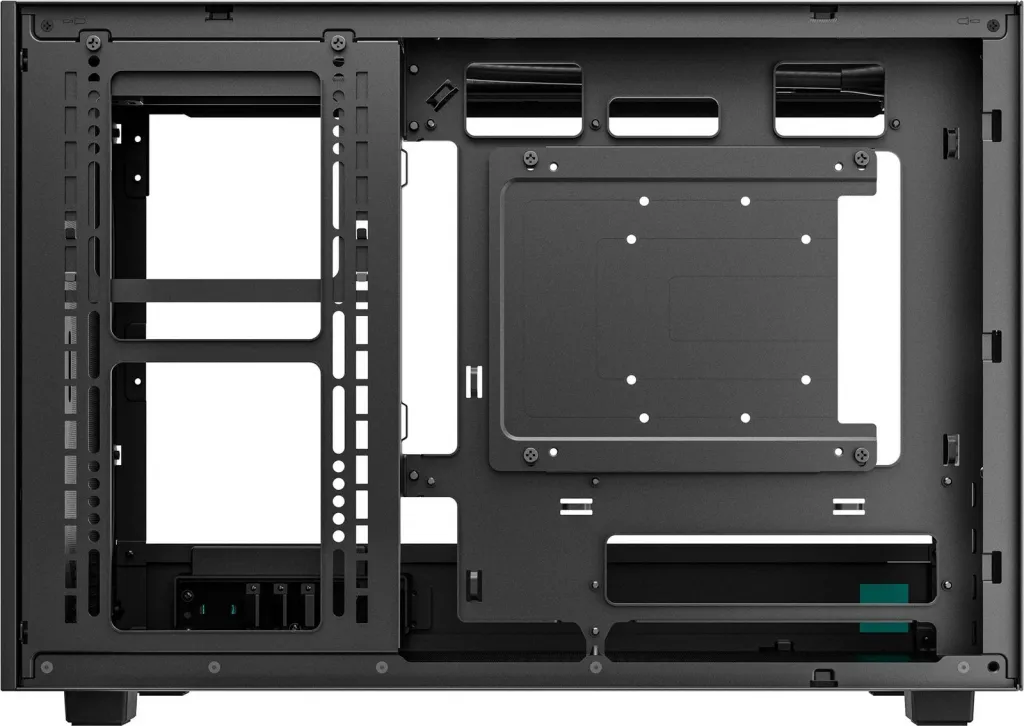 Kasë DeepCool CH260, Micro Tower, micro ATX/Mini-ITX, xham i temperuar, e zezë - 1