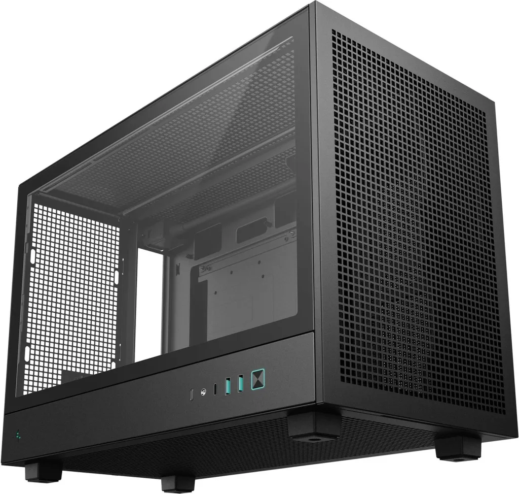 Kasë DeepCool CH260, Micro Tower, micro ATX/Mini-ITX, xham i temperuar, e zezë - 3